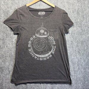 BB-8 Join the Resistance Women's Gray Tshirt in Size L